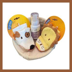 FÜRNIS Animal Wash Mitt Set for Baby/Toddler Bath Time